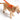 Dog wearing Medium Orange Leather Harness