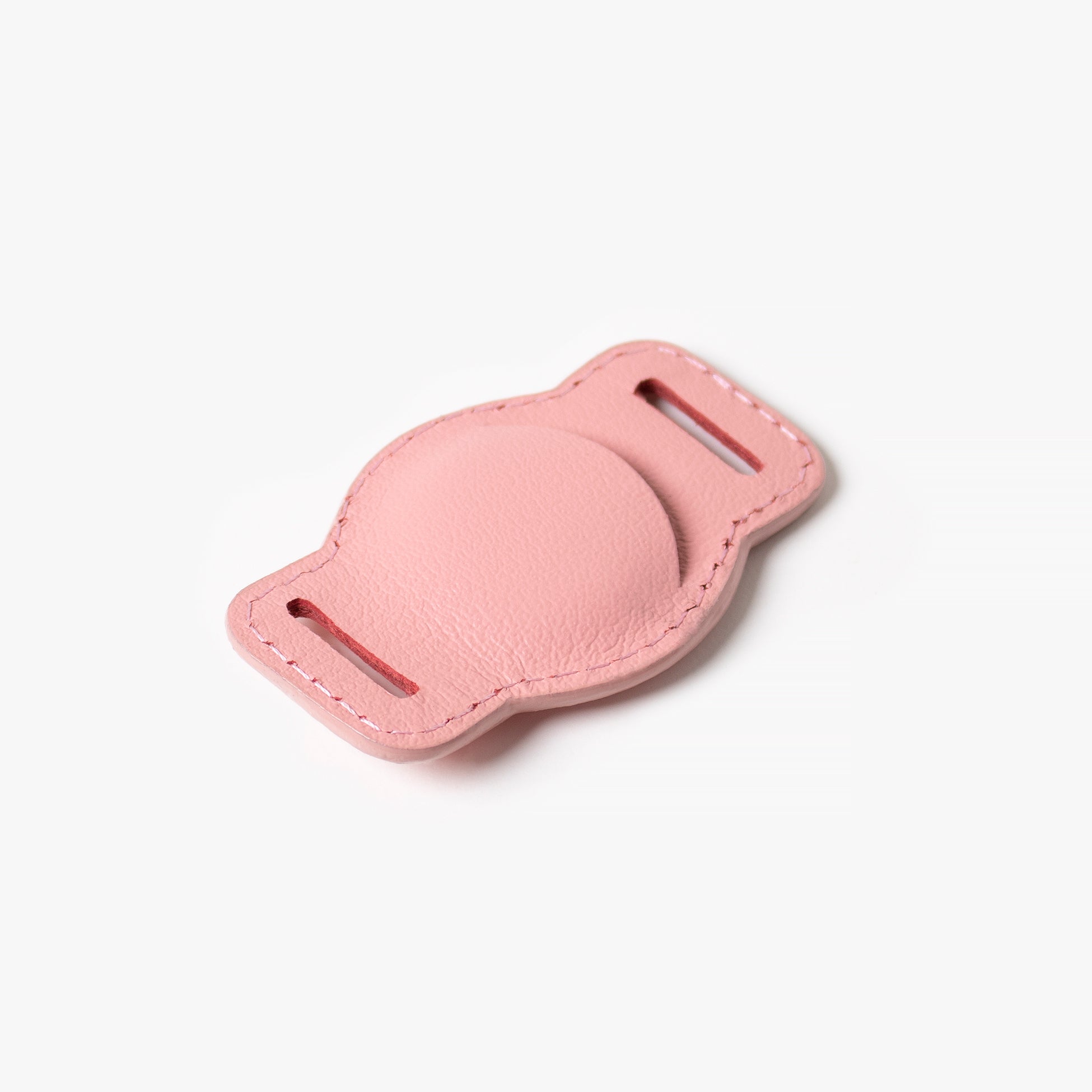 Pink Leather AirTag Holder by Ramona For You