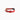 Red cat collar with gold buckle on a white background