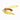 Yellow dog leash with gold clip on a white background